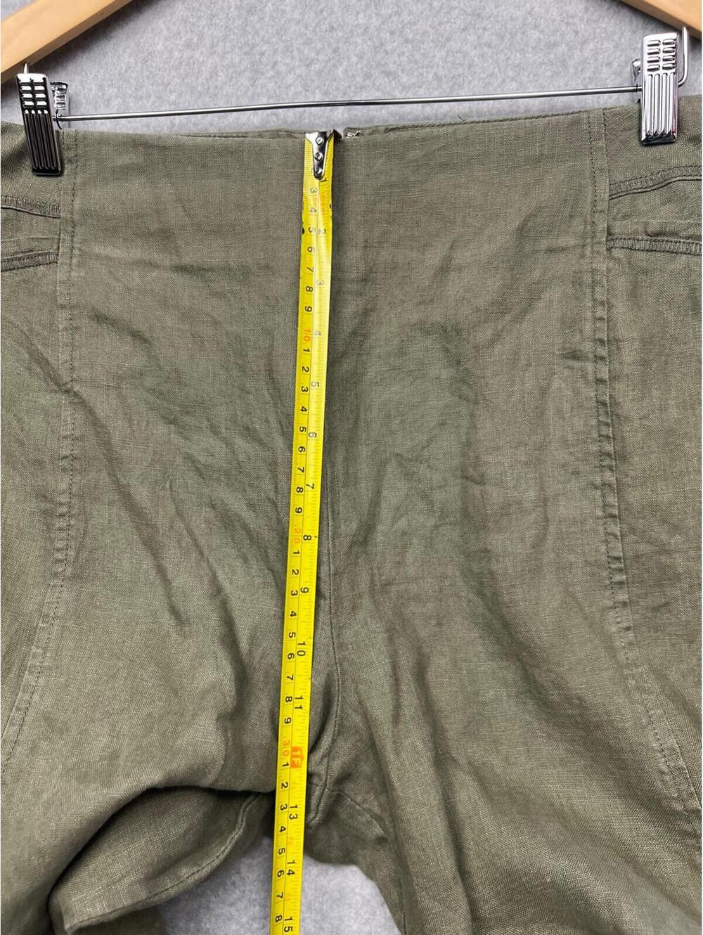 I.N.C Coastal Linen Wide Leg Pants Womens Plus 22W Green Summer Minimalist - Picture 8 of 9